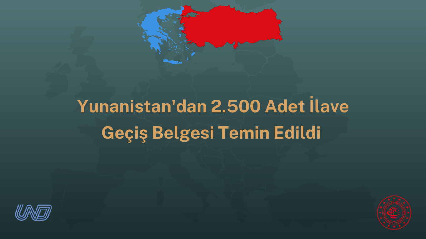 Yunanistan: 2.500 Adet İlave Geçiş Belgesi Temin Edildi