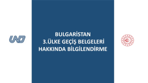 Bulgaristan 3.Ülke Geçiş Belgeleri Hakkında Bilgilendirme