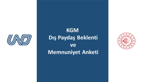 KGM Dış Paydaş Beklenti ve Memnuniyet Anketi