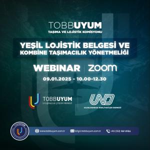 Yeşil Lojistik Belgesi Ve Kombine Taşımacılık Yönetmeliği Webinarı / 9 Ocak 2025