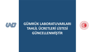 Gümrük Laboratuvarları Tahlil Ücretleri Listesi Güncellenmiştir